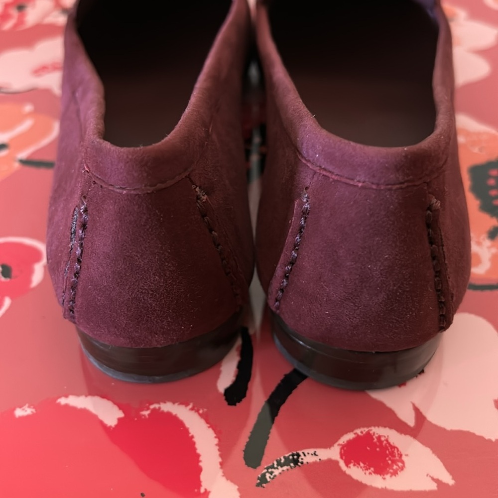 LL Bean Suede Moccasin Loafer Flats Port Color size 8.5 NIB - Picture 5 of 11